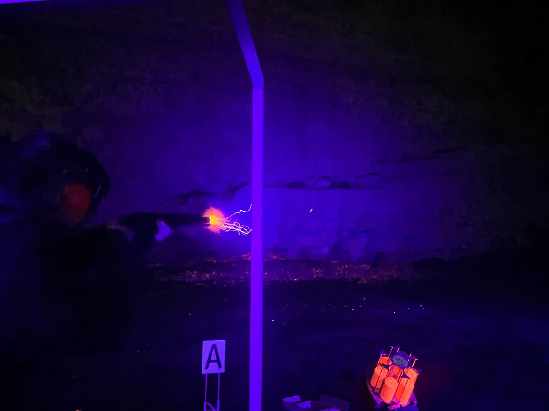 Night shooting under the lights