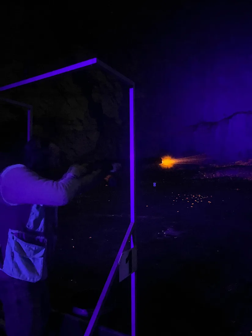 The night line glows